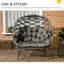 Trapeza Double Egg Chair with Stand-1508902382