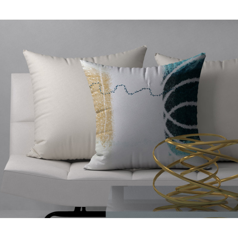 Abstract Reversible Throw Pillow, 20"x20"