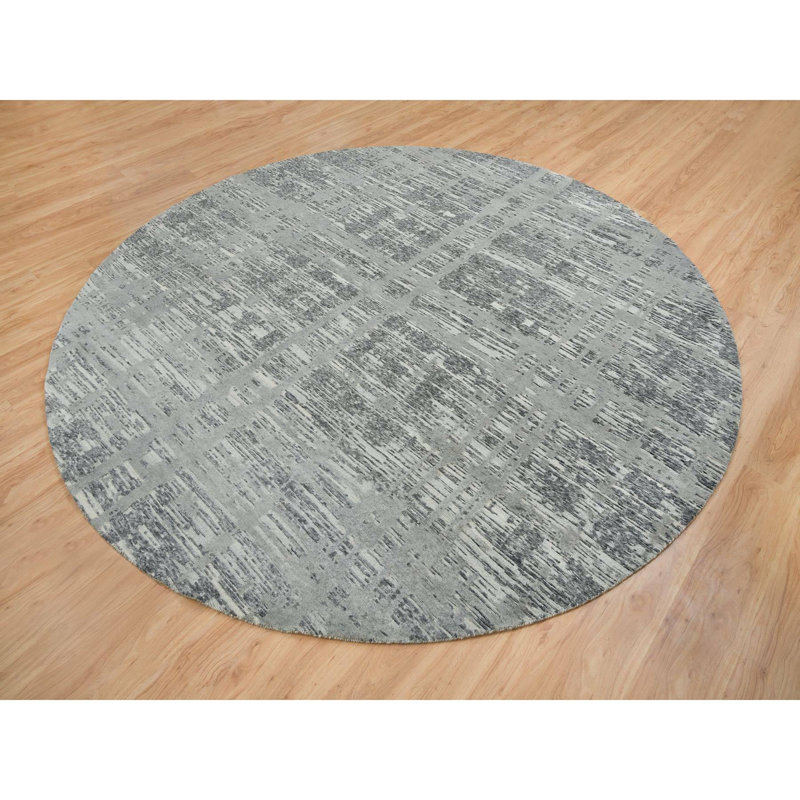 Tapis unique gris de 10 pi 1 po Riyen