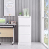 3 Drawer File Cabinet With Lock, Vertical File Cabinet, Office Organizer