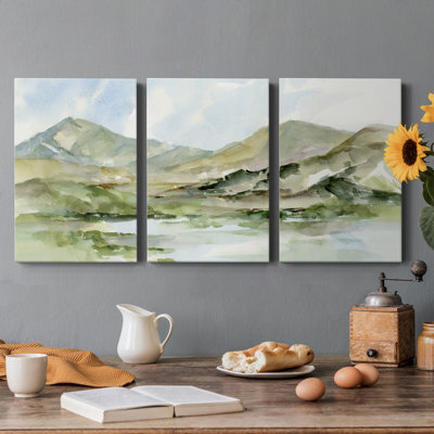 Serene Mountains II - toile tendue avec châssis de qualité supérieure - prête à être accrochée