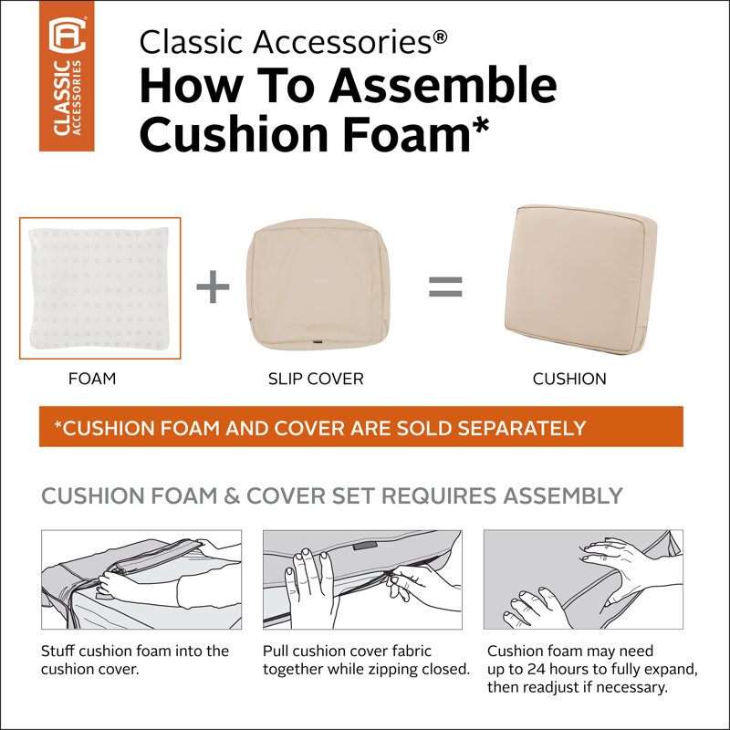 Classic White Foam Outdoor Lounge Chair Back Cushion