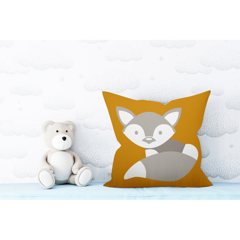 Coussin , Mandarine, H 15 po x l 15 po, Carré