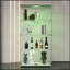 Élégante vitrine en verre à 4 tablettes avec lumières DEL et portes-749228563