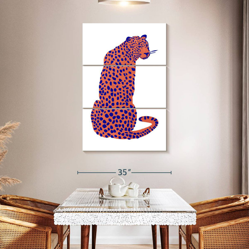 Brampt Bright Leopard I, 23" H x 14" W