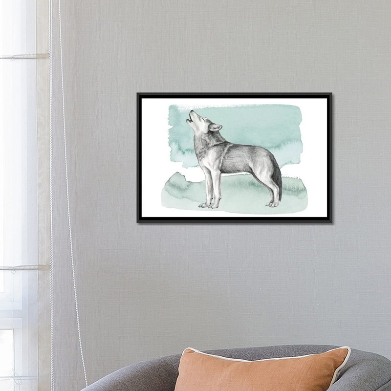 «Animale I», impression sur toile, H 18 po x l 26 po x P 1,5 po, Toile avec cadre noir, Pas de tapis