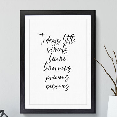 Todays Little Moments - Picture Frame Typography