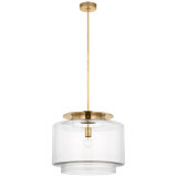 Elias 20" Pendant  in Bronze with Clear Glass