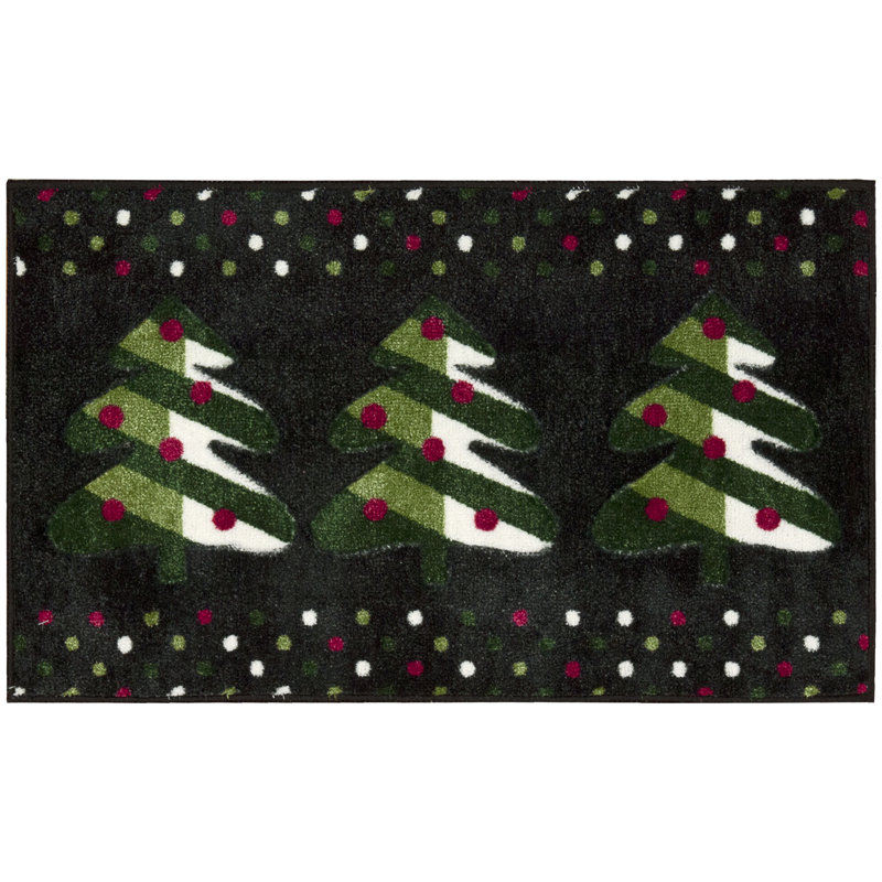 Tapis vert / rouge à 3 arbres Berti