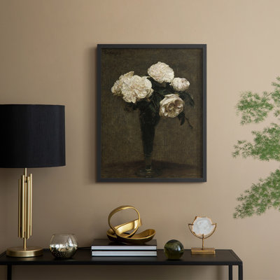 Impression florale vintage encadrée CLIX - bois massif