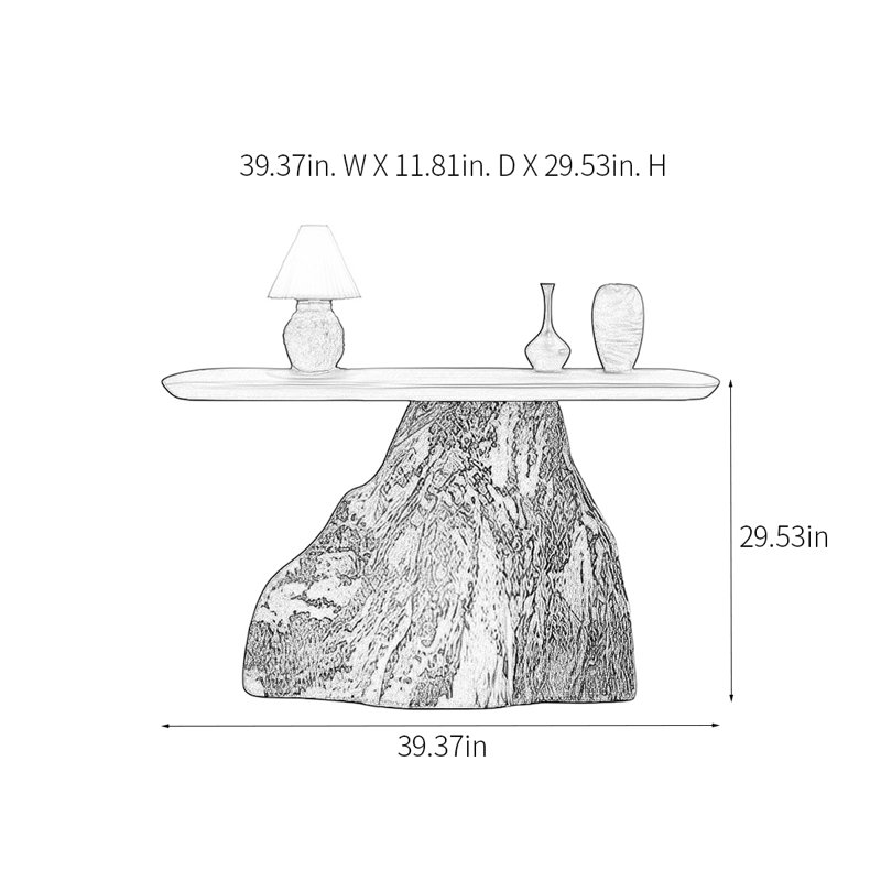 Console Minimalist Art, H 29,53 po x l 39,37 po x P 11,81 po