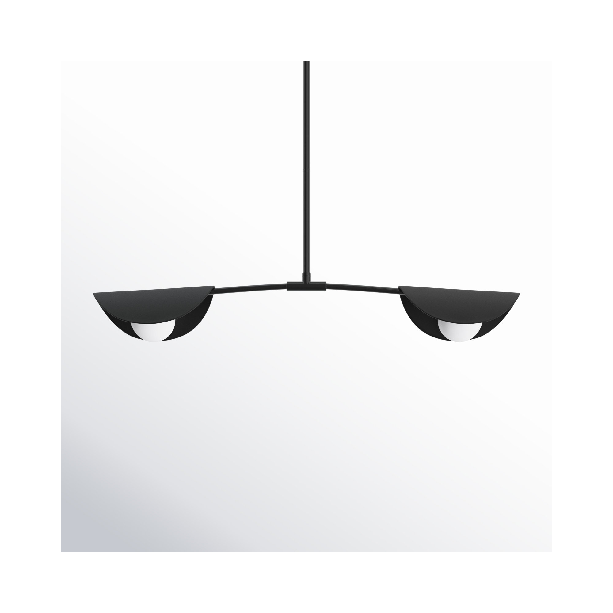Gamora 2 Light Metal Dimmable Pendant, Matte Black