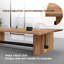 Bureau moderne en bois massif de style industriel, bureau d'ordinateur de direction rectangulaire