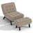  25.98'' Wide Modern Soft Upholstered Accent Chair With Adjustable Backrest And Ottoman-1566653441