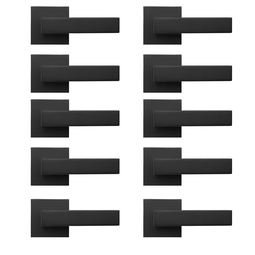 Black Single Dummy Door Lever (Set of 10) Probrico