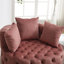 Chaise en velours rose moderne, mousse pour l'espace de vie principal, chaise classique en velours American Design-646754760-646754767