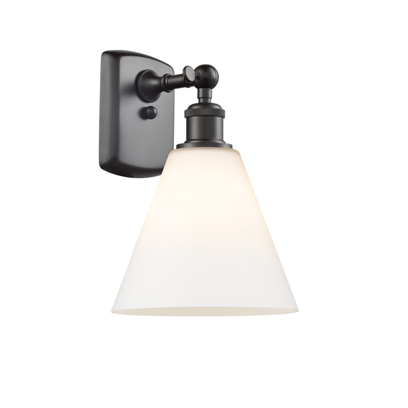 Shauna Armed Sconce, Matte White, LED, Oil Rubbed Bronze