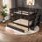 Spacious Wood Bunk Beds With Storage, Modern Espresso Design For Home