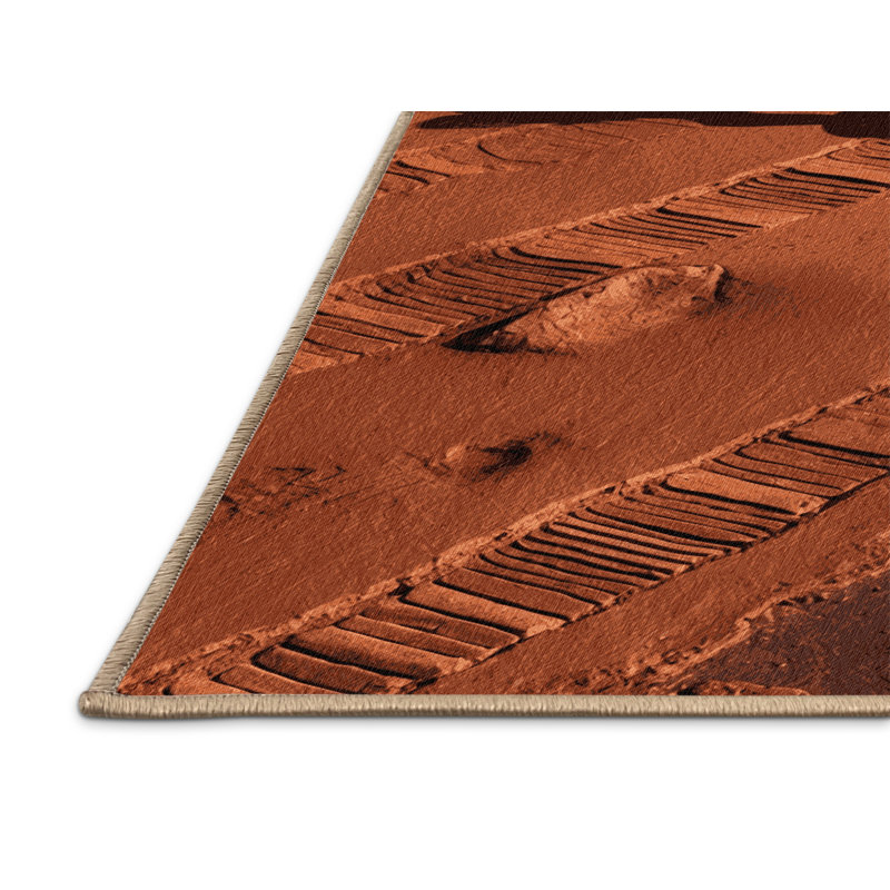 Tapis de transport brun lavable à la machine, Rectangulaire 2 pi x 3 pi