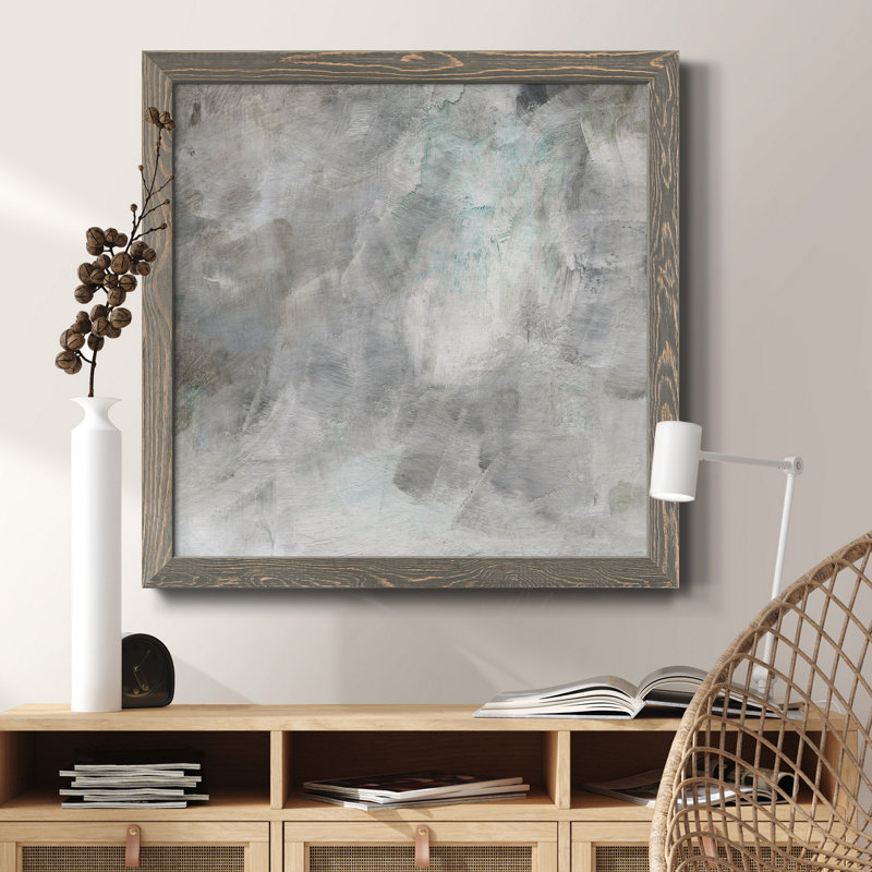Gather - Peinture sur toile encadrée, Encadré gris, H 31,5 po x l 31,5 po x P 1,5 po