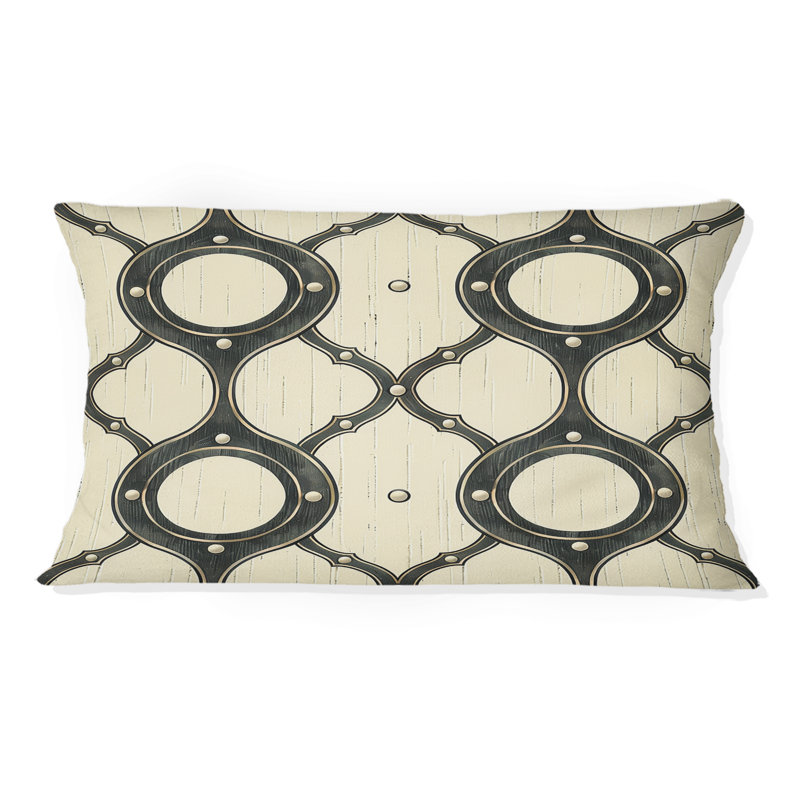 Coussin lombaire beige moderne Modern Treillis