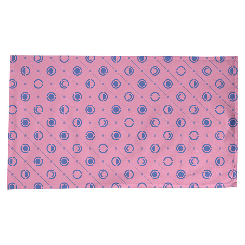 Classic Moon Phases Tablecloth, Pink/Navy Blue