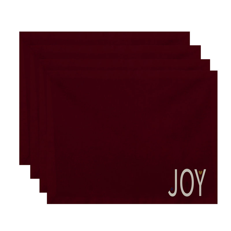 Napperon 18 "Joy, Canneberge/bourgogne