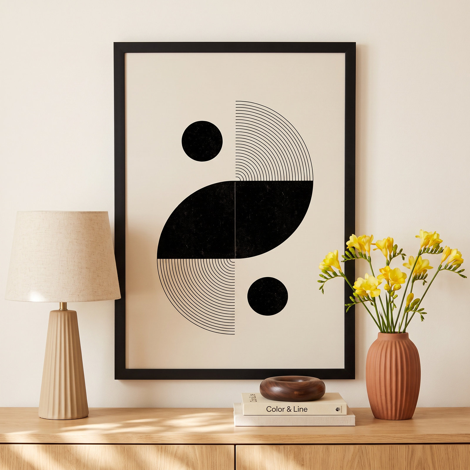 Aceton "BaB No. 3" Print, 25" H x 18" W x 1" D, Black