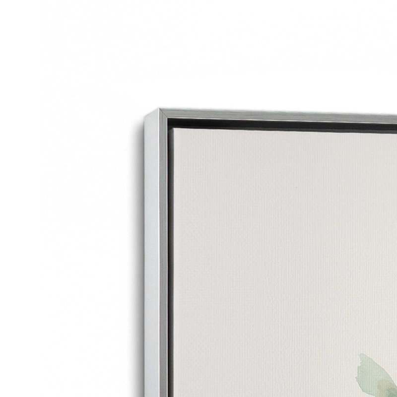 Coastal Sagebrush Whisper sur toile, 32.75" H x 32.75" W, Cadre flottant en chrome poli