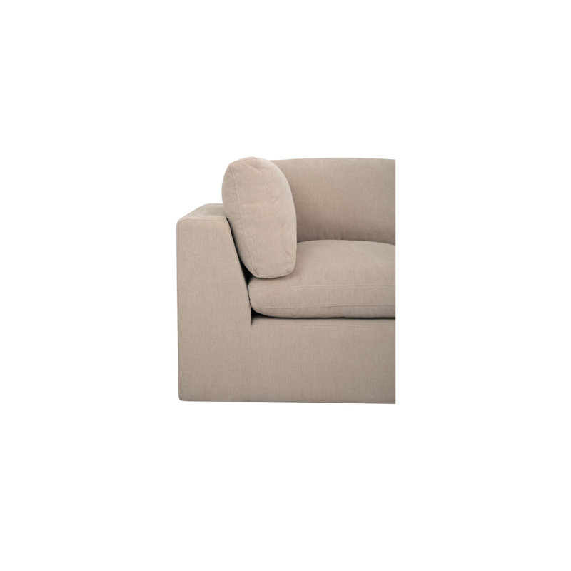 Cates Classic L Modular Sectional Dark Green, Beige Polyester