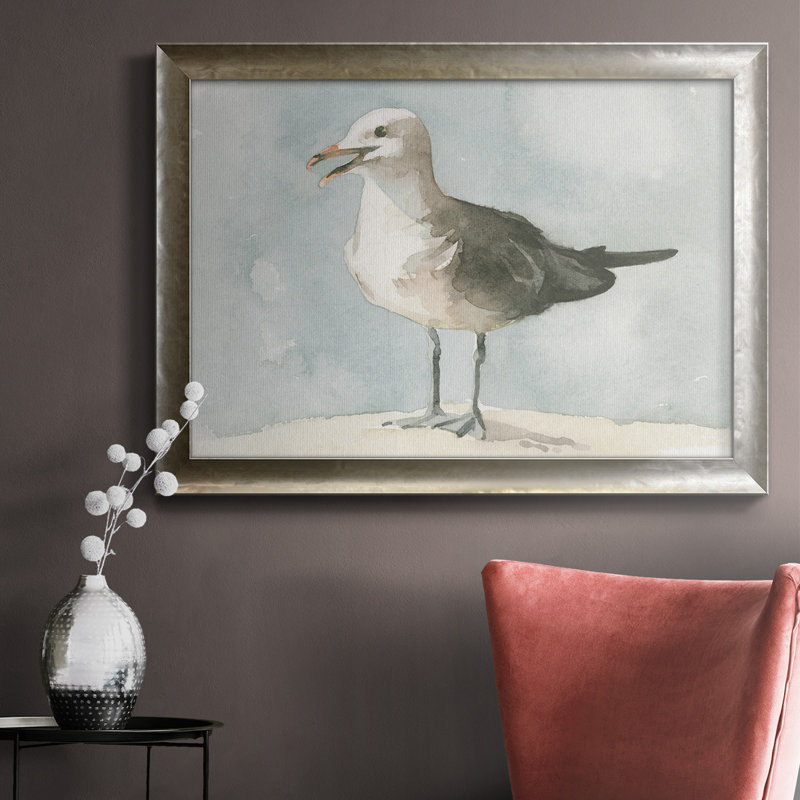 Simple Seagull II - reproduction d'art sur toile encadrée, H 24 po x l 36 po x P 2,5 po