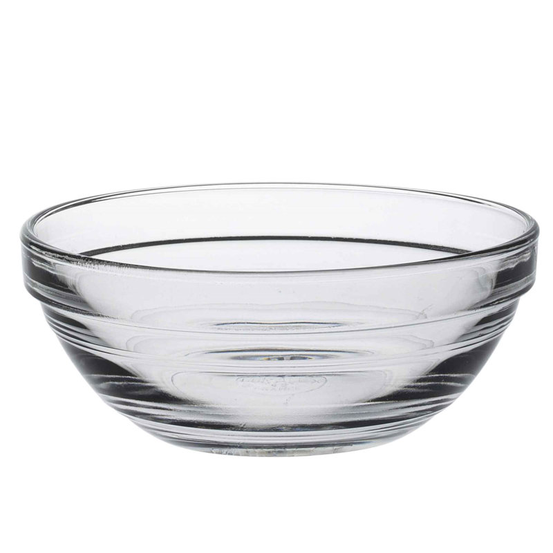 Duralex - Lys Glass Stacking Bowls for Kitchen, 4.3cm H x 10.5cm W x 4.3cm D