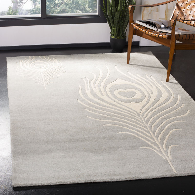 Tapis en laine et viscose touffeté à la main Nonia, Rectangle 6 pi x 9 pi