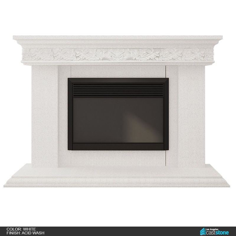 Bonaparte Fireplace Surround, Acid Wash White