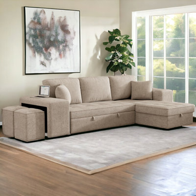 Keagan Upholstered Reclining L-Shaped Sectional Reversible