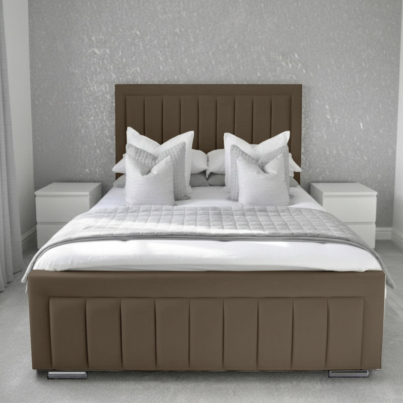 Abianna Upholstered Bed, Mole, Single (3')