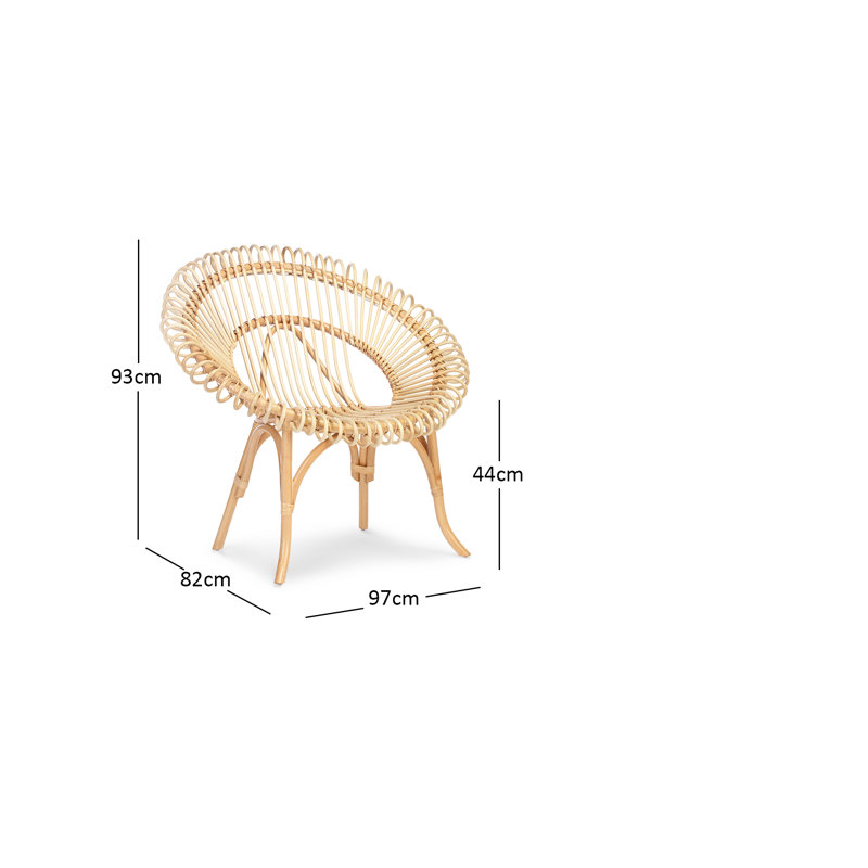 Brookhaven Wicker Accent Chair, Natural