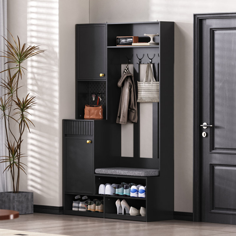 Hall Tree 100cm Wide, Black