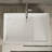 Perch 24" X 15" Square Ceramic White Vessel Sink Bathroom Sink With Slanted Washboard Design