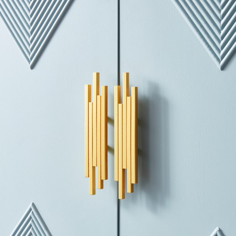 Armoire décorative française de luxe bleu clair français