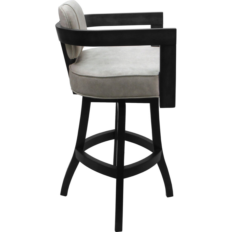 Stucco Outler - gris - siège 30 po, Ivory Seat/ Grey Frame/Polyester blend