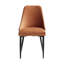 Ensemble de salle à manger 5 pièces avec table rectangulaire et 4 chaises d'appoint rembourrées en velours orange, structure en métal, pièce moderne