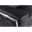  89" Black And Silver Leather Sofa
