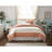 Elegant Coral Bedding Sets, Cotton Comforter, Farmhouse Bedroom Décor
