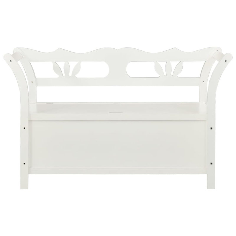 Cleda Storage Bench, White