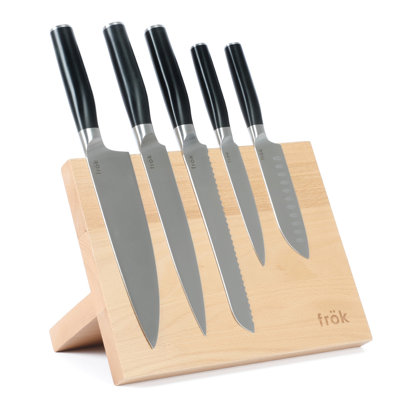 Frök 6 Piece High Carbon Stainless Steel Knife Block Set