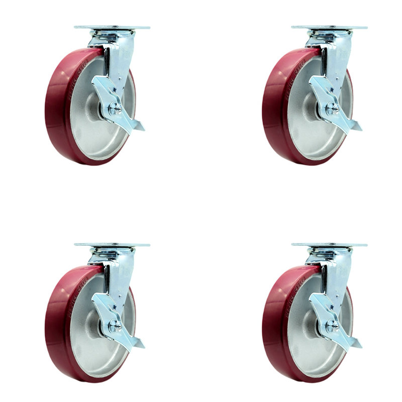 Polyuréthane sur roulettes en aluminium