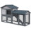 Wooden Rabbit Enclosure, 58". Spacious & , Asphalt Roof, Removable Tray, Lockable Doors, Ramp, Suitable For Small Animals 58" . Practical, Doors Ramp