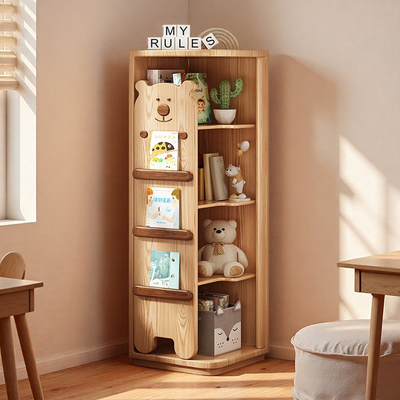 Bibliothèque de rangement populaire de style américain, (4 tablettes) H 53,15 po x l 15,75 po x P 15,75 po