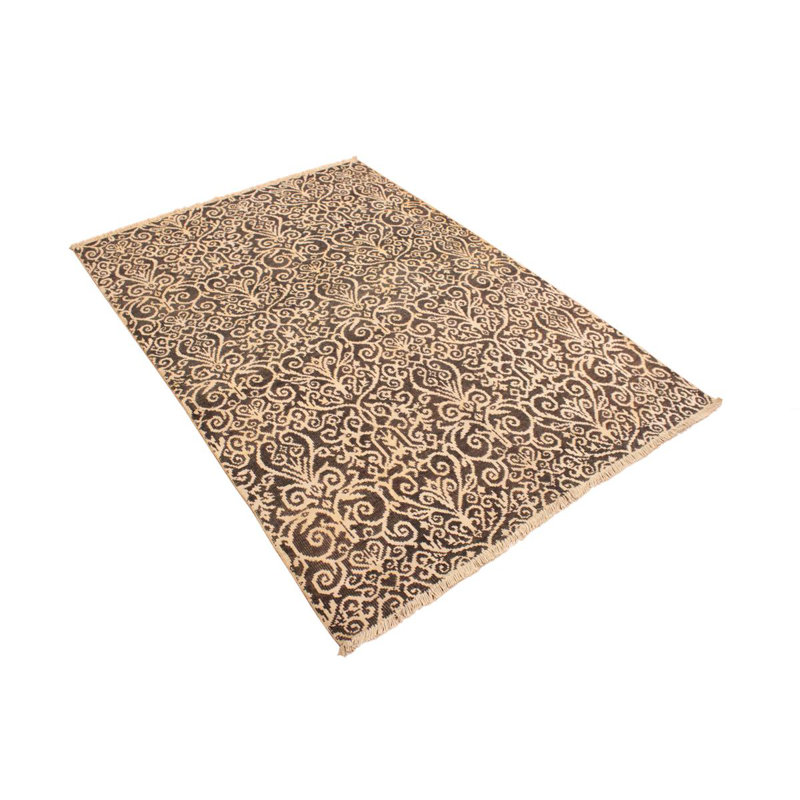Hand Knotted Wool Damask Indoor Rug